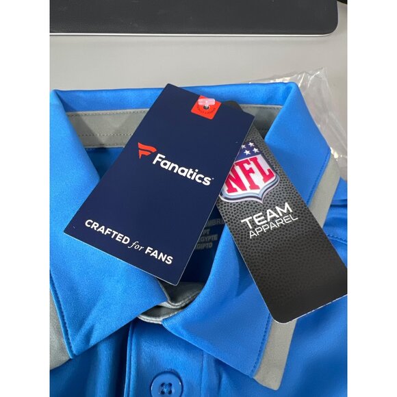 Fanatics NFL Team Apparel Colorblock Short Sleeve Polo Detroit Lions Mens S NEW - Picture 5 of 10
